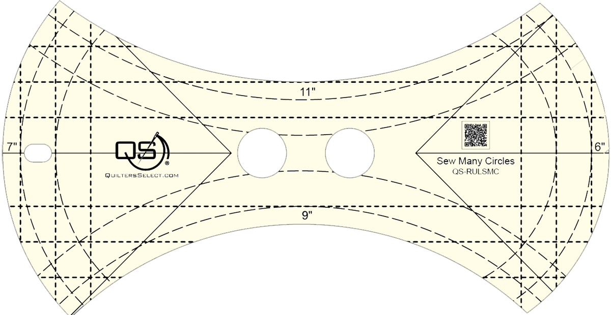 Quilters Select Sew Many Circles machine quilting ruler