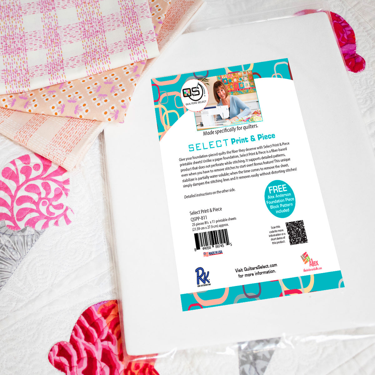 Quilters Select Select Print and Piece 8 x 11 sheets — manufacturer product view 1