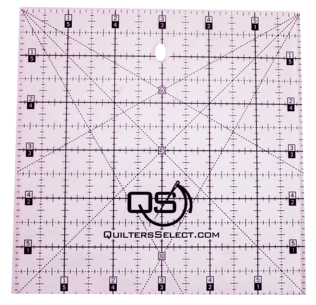 Quilters Select Pink Non-Slip Ruler 6″x 6″ — manufacturer product view 2