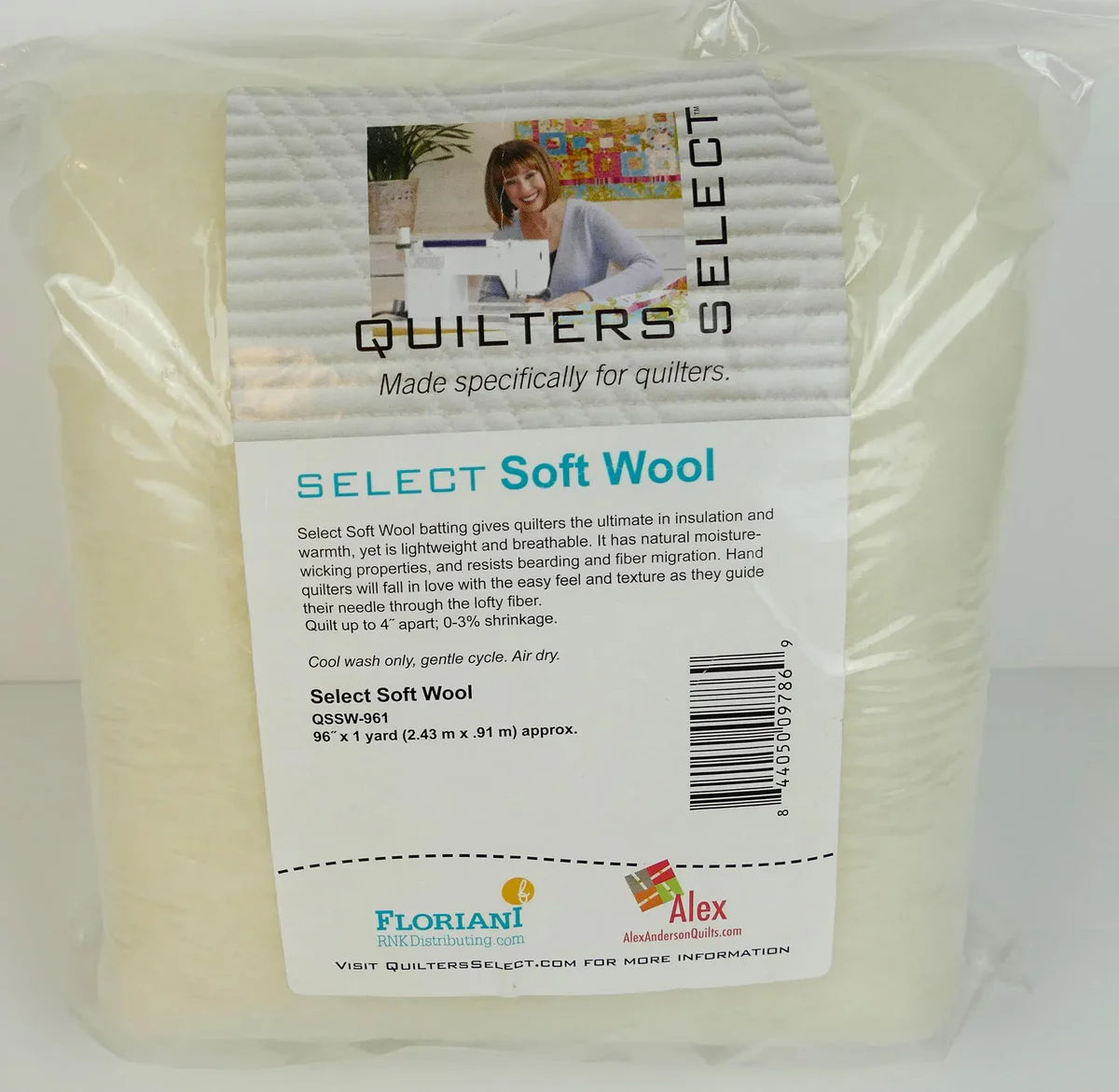 Quilters Select Soft Wool Batting 96″ x 1 yd — manufacturer product view 1