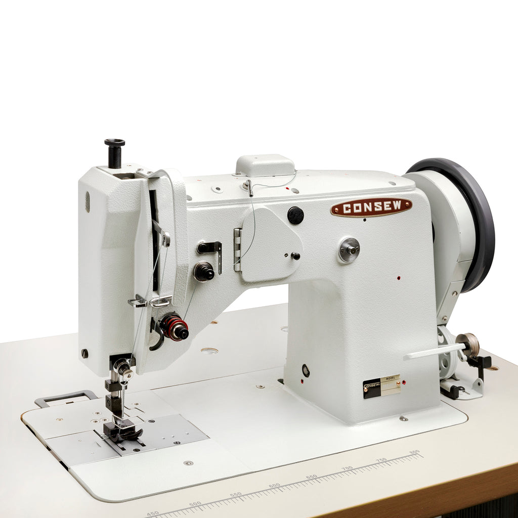 Consew SKZ-6R-3 Heavy Duty 3-Step Zig-Zag Industrial Sewing Machine with Reverse, Table & Servo Motor - product view 1