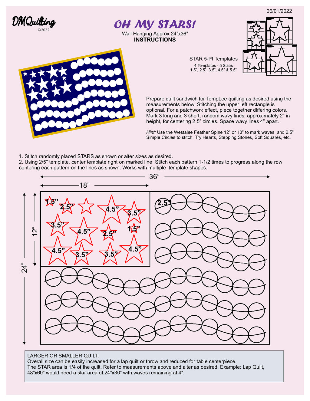 DM Quilting – Star Templates