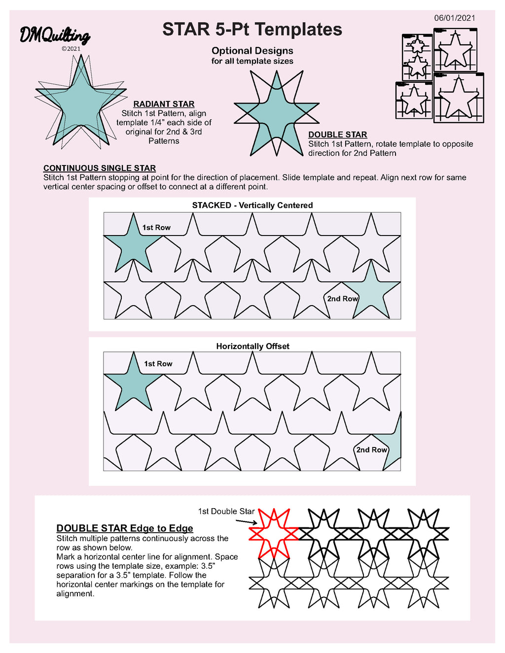 DM Quilting – Star Templates