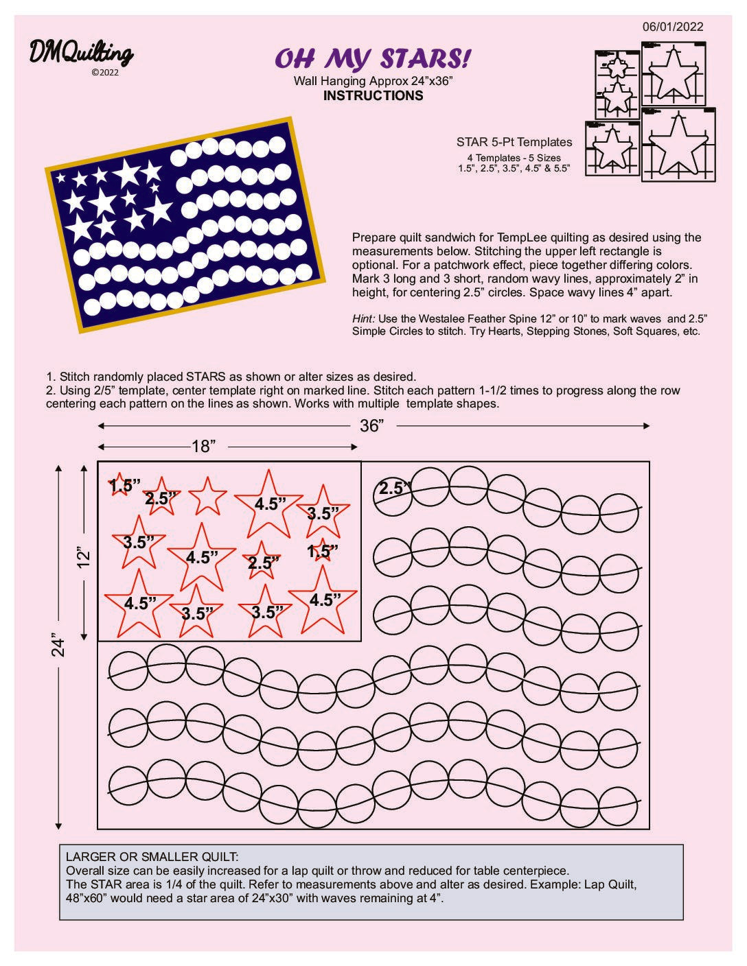 DM Quilting – Star Templates