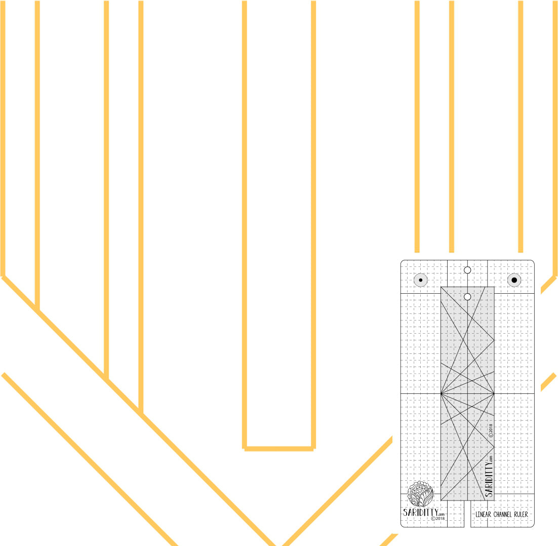 SARIDITTY 2pc Linear Channel Ruler Set