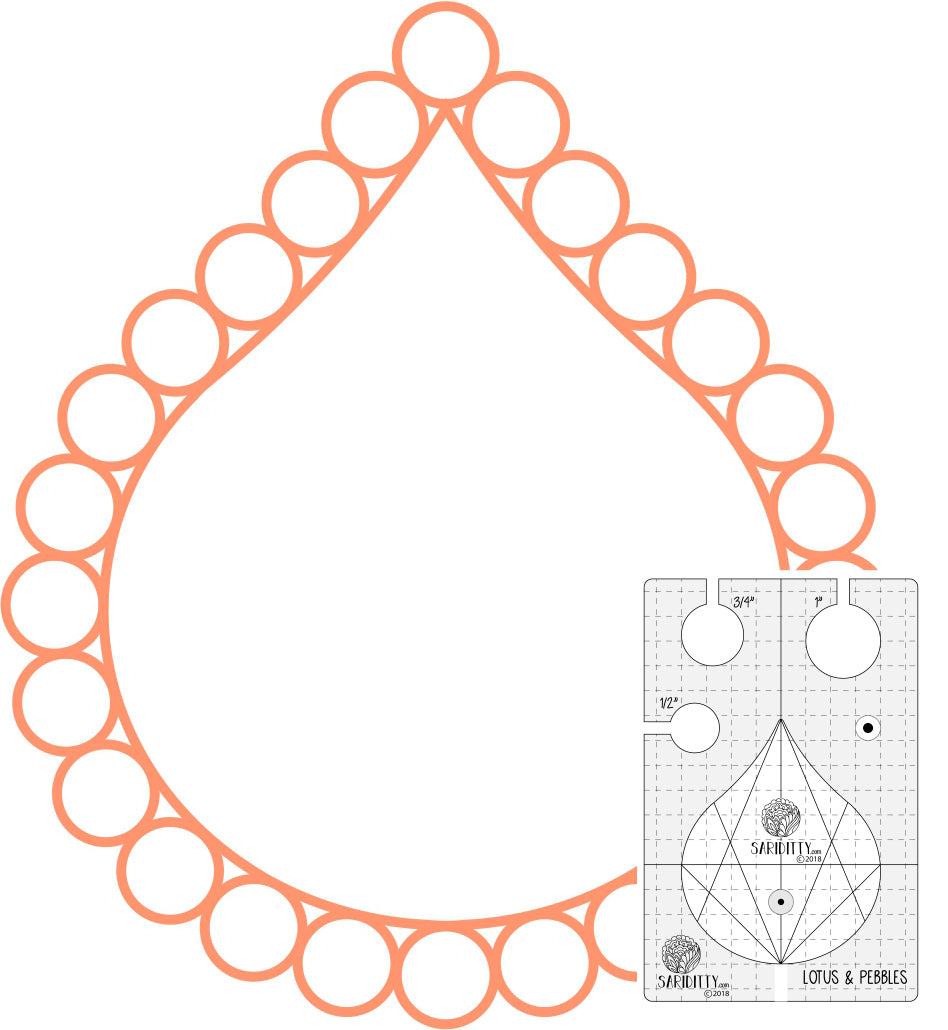 SARIDITTY Lotus 2pc Ruler Set