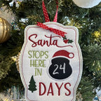 Embroidery Garden Santa Stops Here Countdown Sign included in Home Bundle