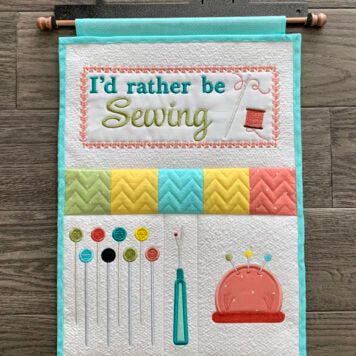 Embroidery Garden Sew Cute Small Wall Hanging included in Sew Much Fun Bundle