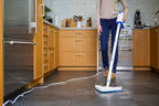 Steamboy Plus 350CS steam mopping a kitchen tile floor