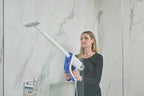 Steamboy Plus 350CS cleaning shower tile with extension wands
