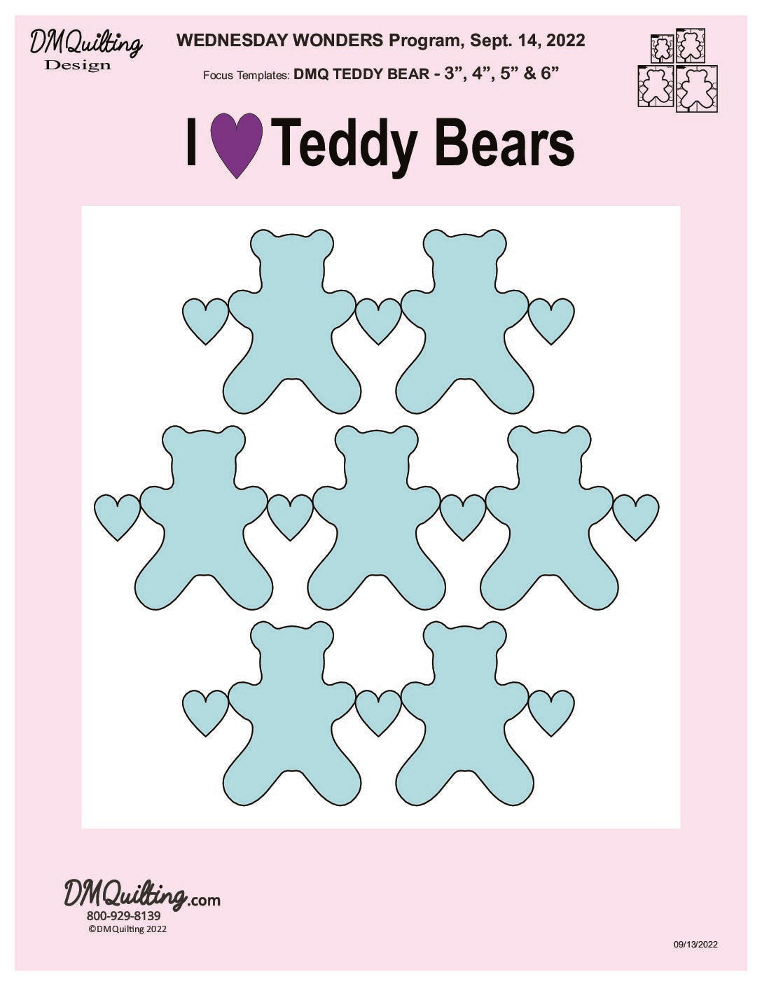 DMQ – Teddy Bear Templates