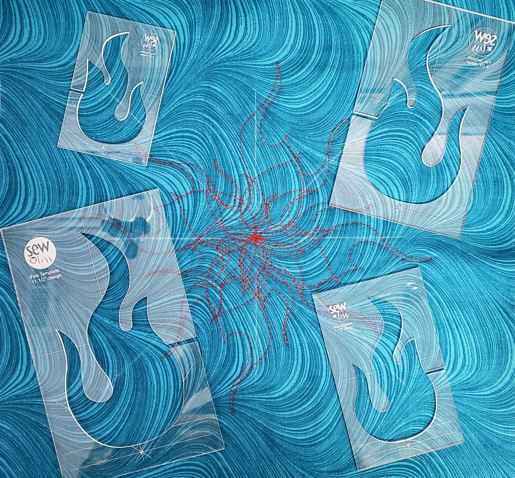 Fire 4pc Template Set by Sew For Less