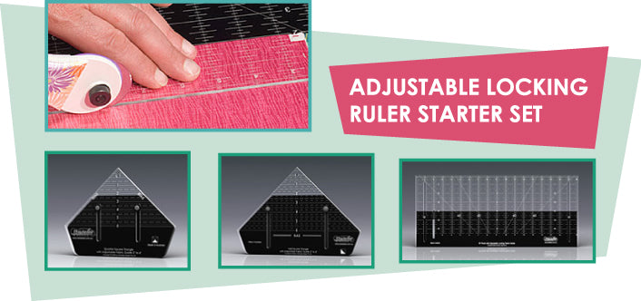 Westalee Design Adjustable Locking Ruler 3pc Starter Set