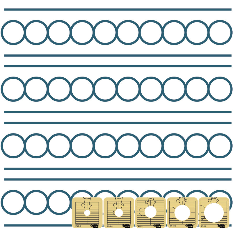 Westalee Design Between The Lines (5pc Set, 0.25″,0.5″,1″,1.5″,2″)
