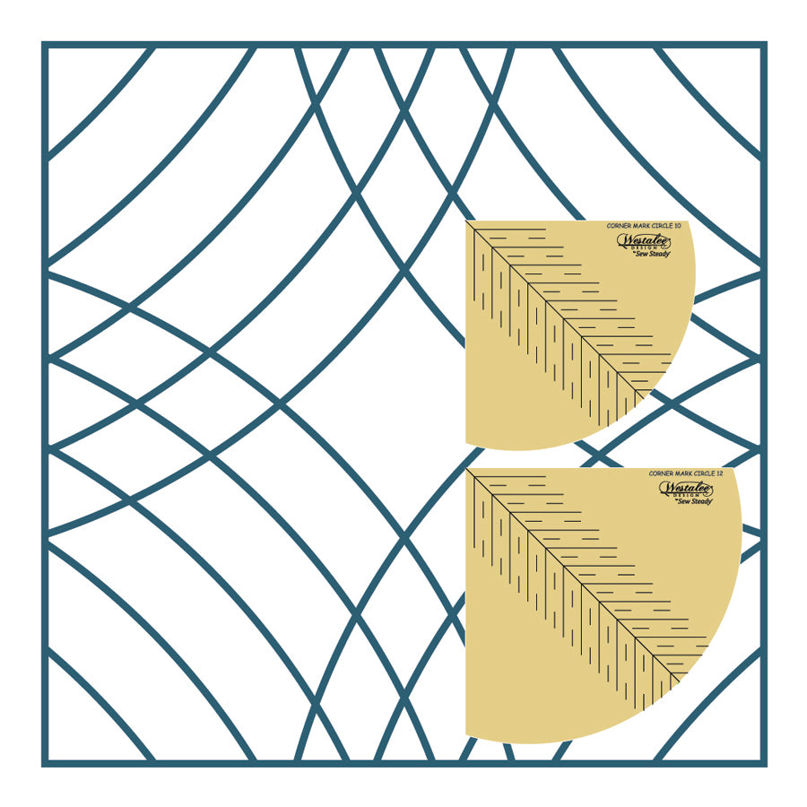 Westalee Design Corner Mark Circles Template Set 1- 2 Piece Set