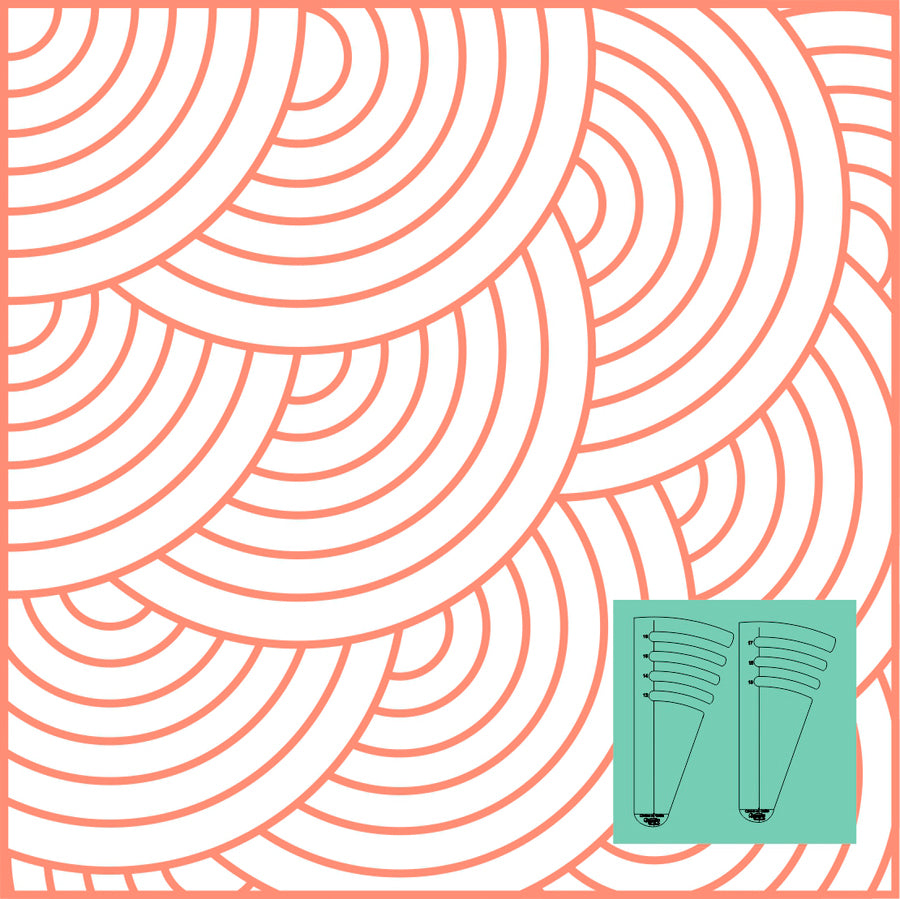 Westalee Design Circles On Quilts Template Set 4 (12″ – 18″)