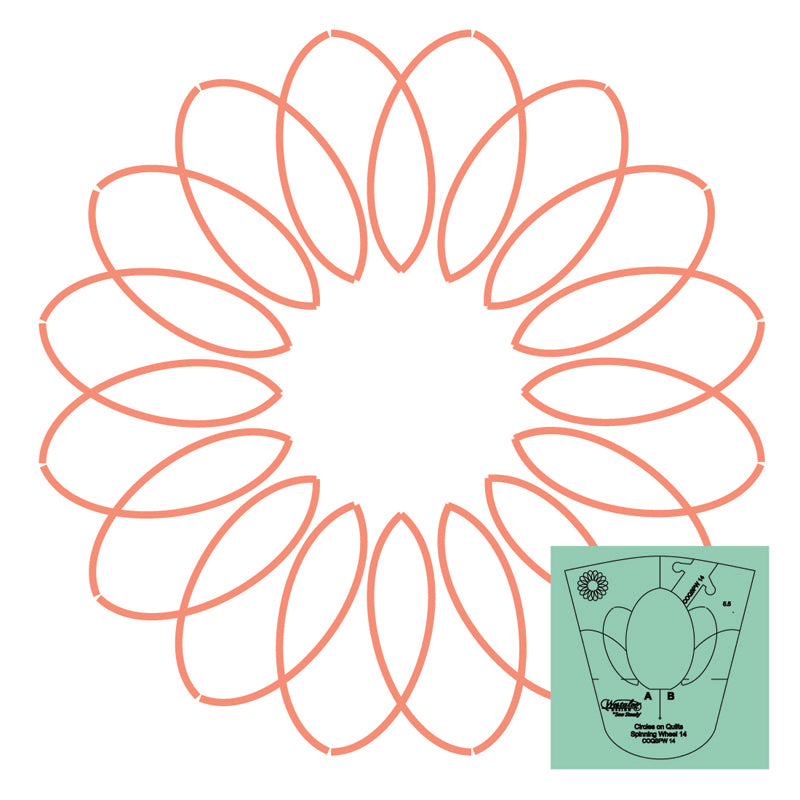 Westalee Design Circles On Quilts Spinning Wheel #14 Template
