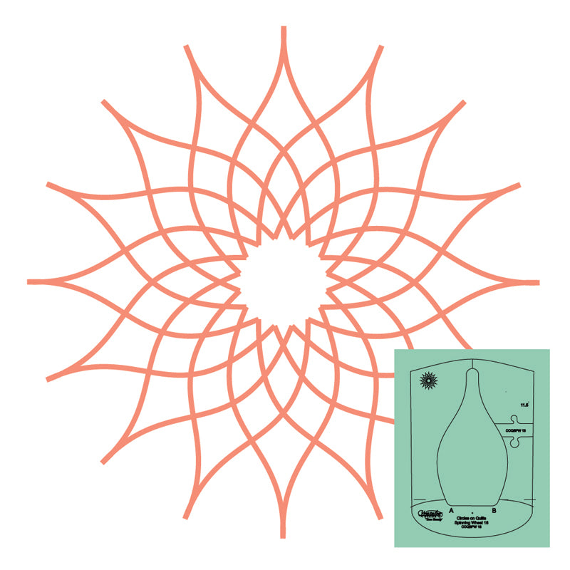 Westalee Design Circles On Quilts Spinning Wheel #18 Template