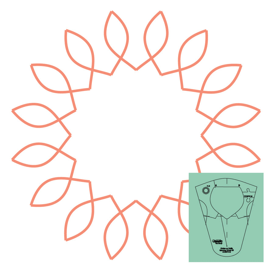 Westalee Design Circles On Quilts Spinning Wheel #25 Template