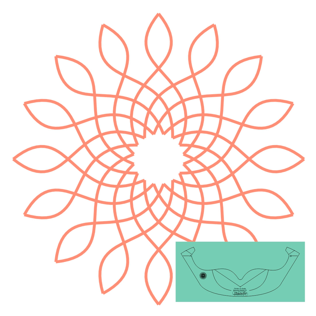 Westalee Design Circles On Quilts Spinning Wheel #27 Template