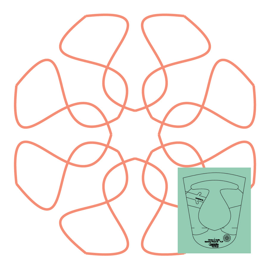 Westalee Design Circles On Quilts Spinning Wheel #32 Template