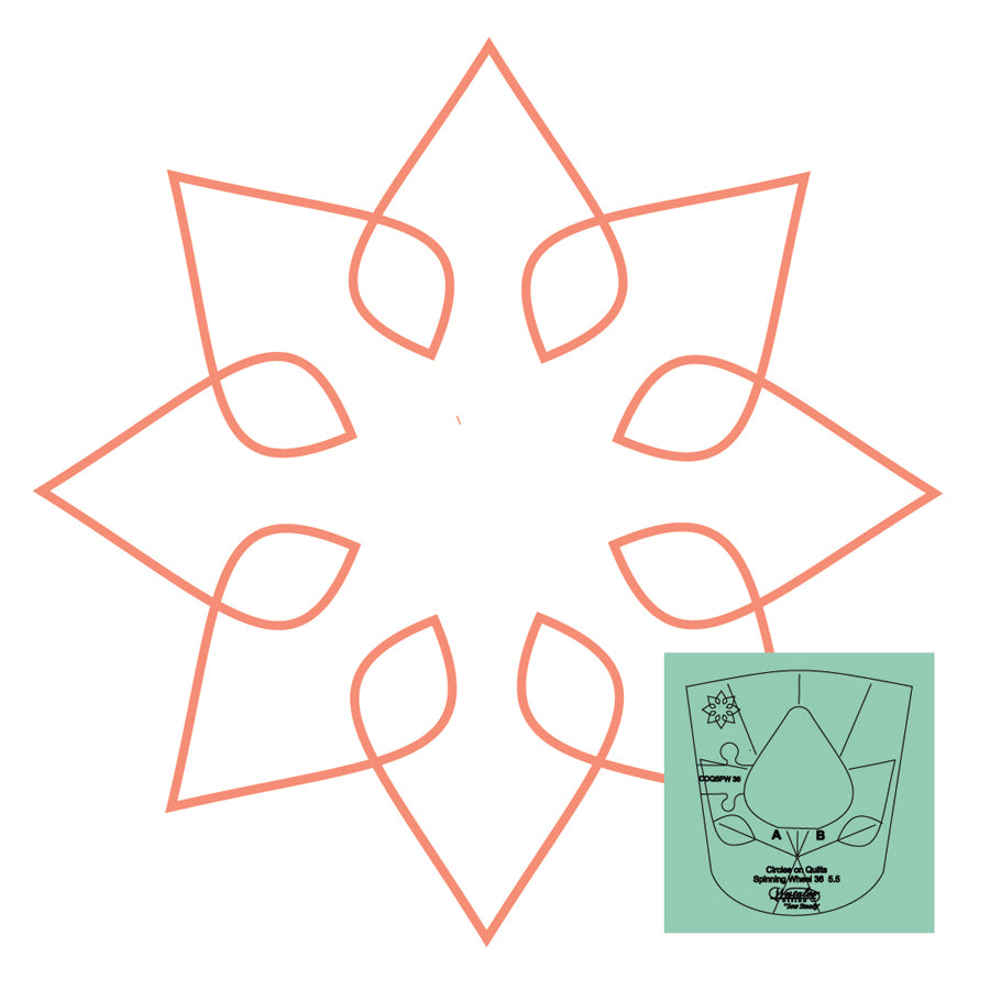 Westalee Design Circles On Quilts Spinning Wheel #36 Template