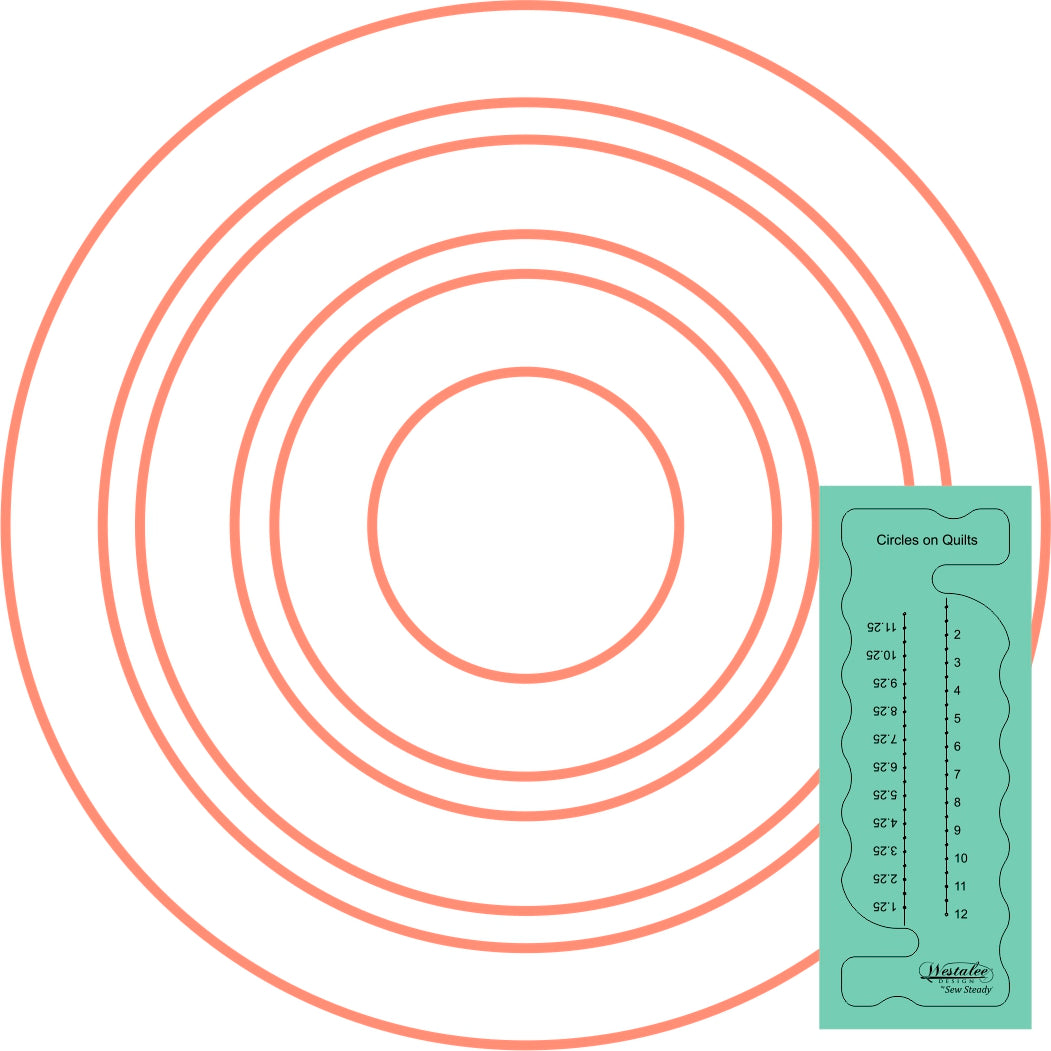 Westalee Design Circles on Quilts Template for Longarm Machines