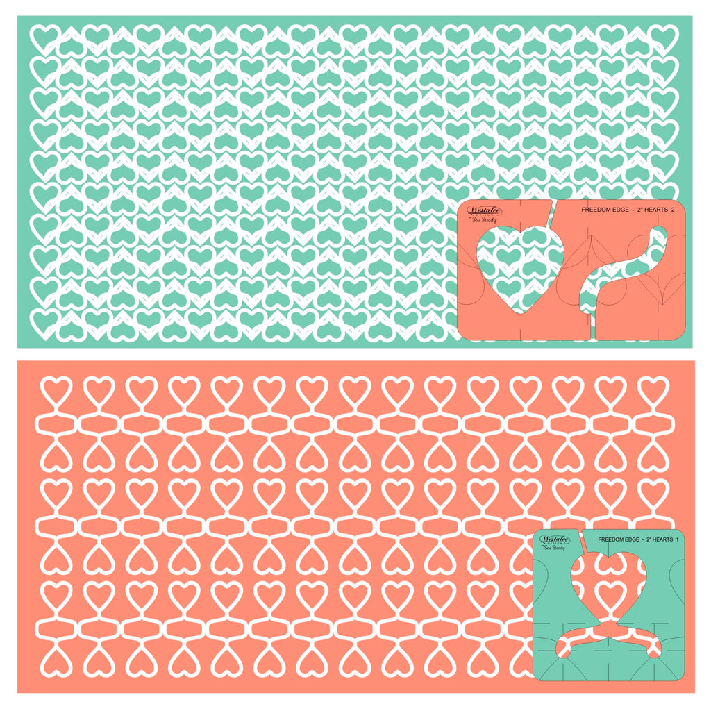 Westalee Design Freedom Edge Heart 2pc Template Set