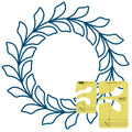 Westalee Design 2pc Feathered Leaf Circle Wreath Template Set