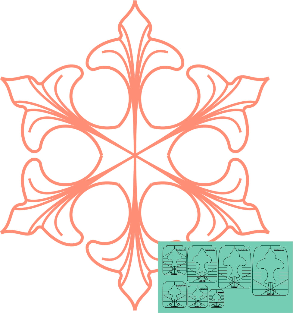 Westalee Design Grand Leaf 7pc Template Set