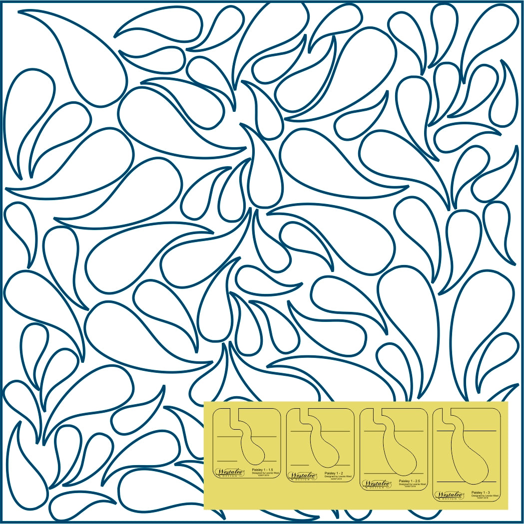 Westalee Design Paisley Templates – 4pc Set