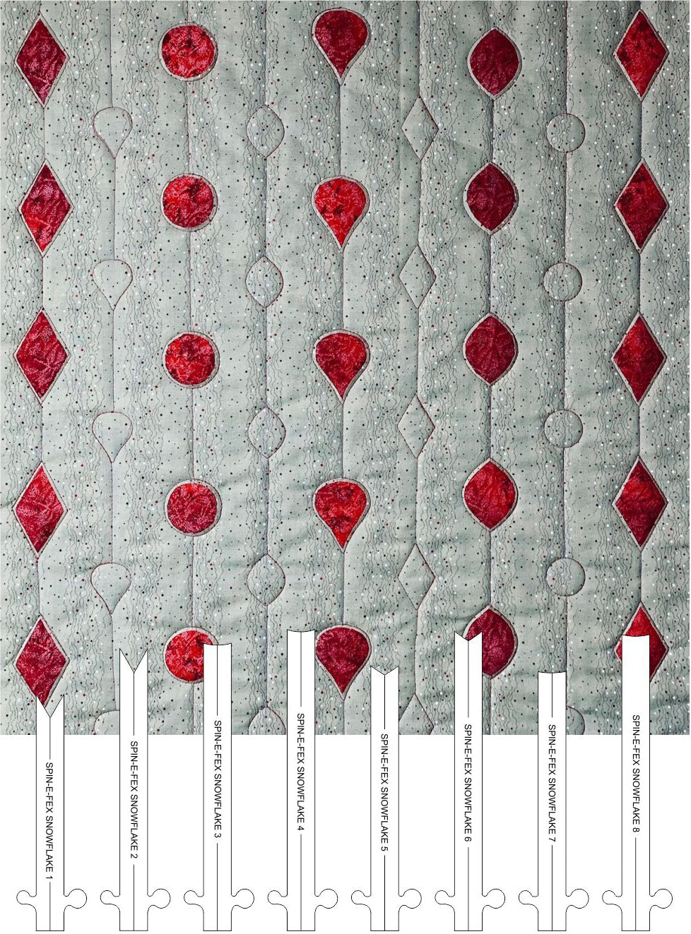 Westalee Design Spin-E-Fex Snowflake Template Set of 8