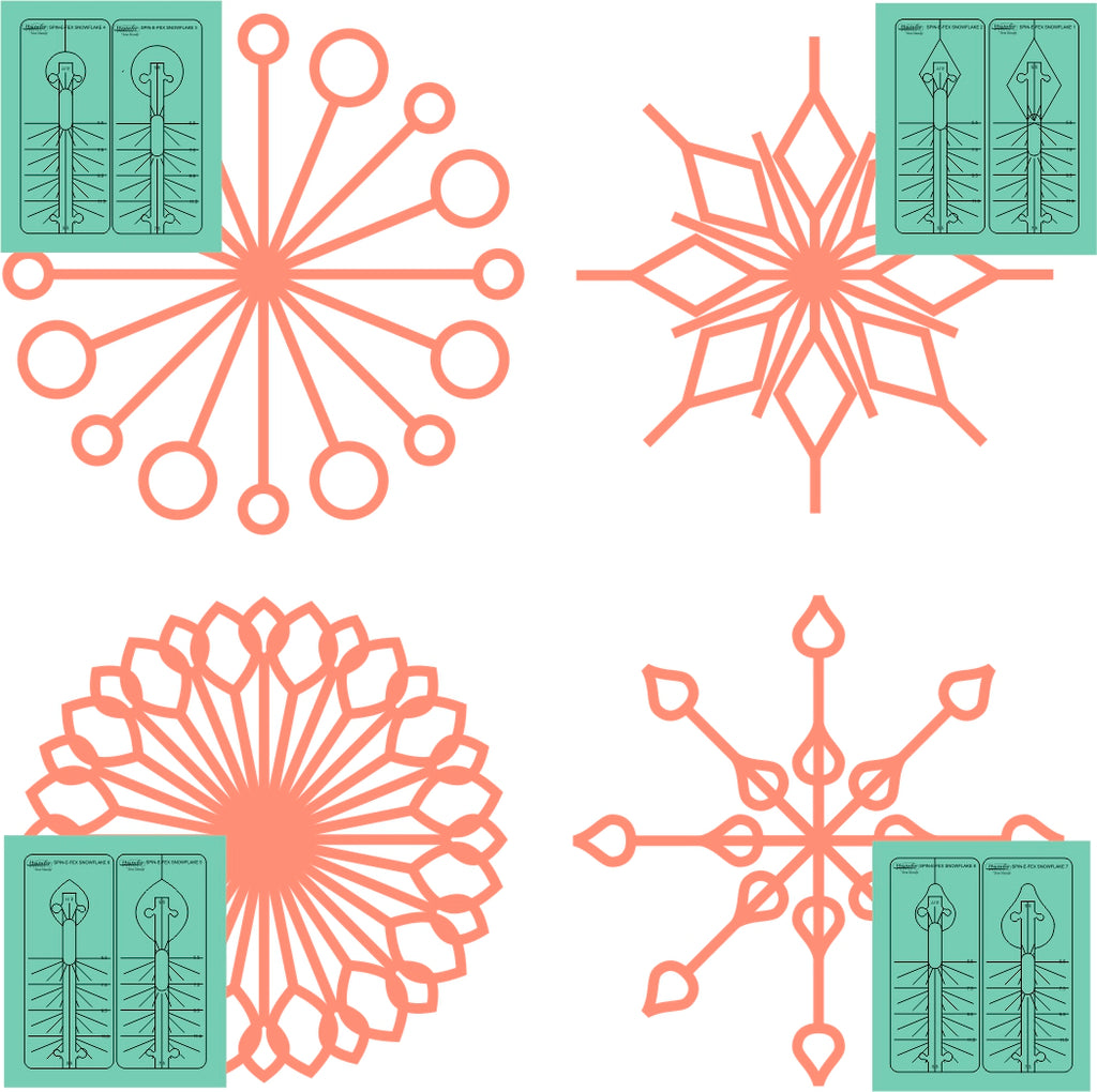 Westalee Design Spin-E-Fex Snowflake 2pc Template Sets