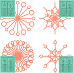 Westalee Design Spin-E-Fex Snowflake 2pc Template Sets