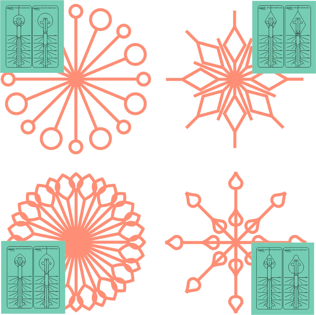 Westalee Design Spin-E-Fex Snowflake 2pc Template Sets