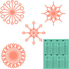 Westalee Design Spin-E-Fex Snowflake Template Set of 8