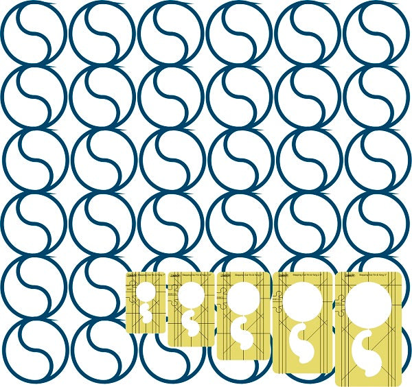 Westalee Design Stepping Out Yin Yang Templates