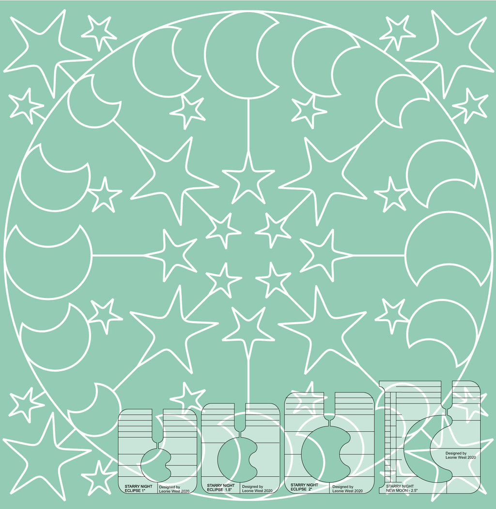 Westalee Design Starry Night 4pc Star Template Block Set 4