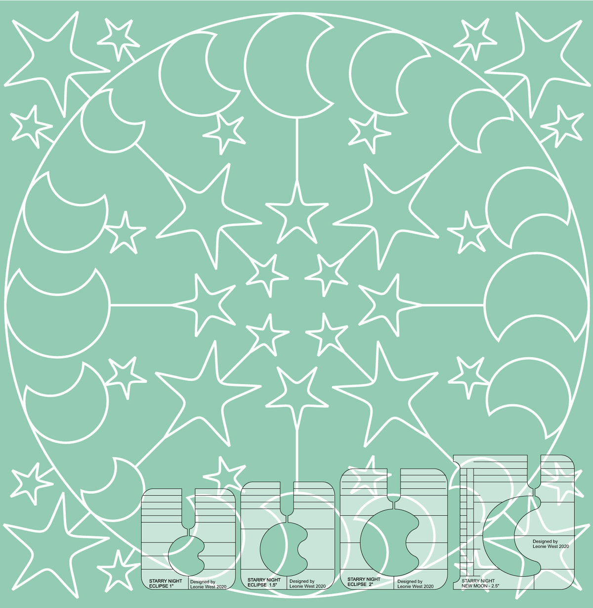 Westalee Design Starry Night 4pc Star Template Block Set 4