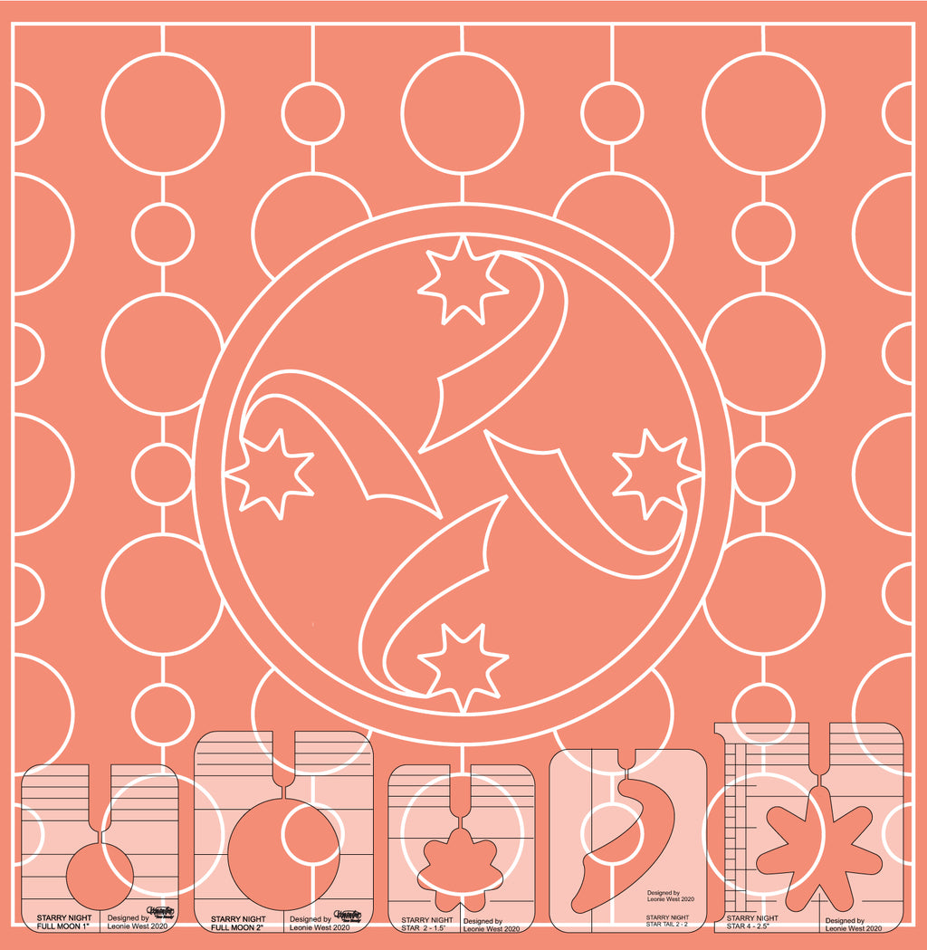 Westalee Design Starry Night 5pc Star Template Block Set 5