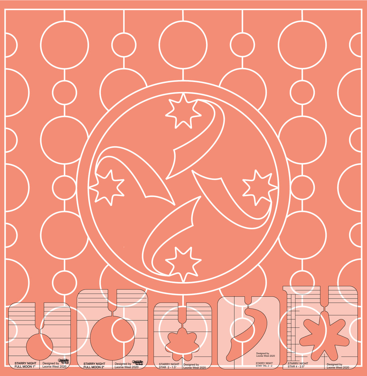 Westalee Design Starry Night 5pc Star Template Block Set 5