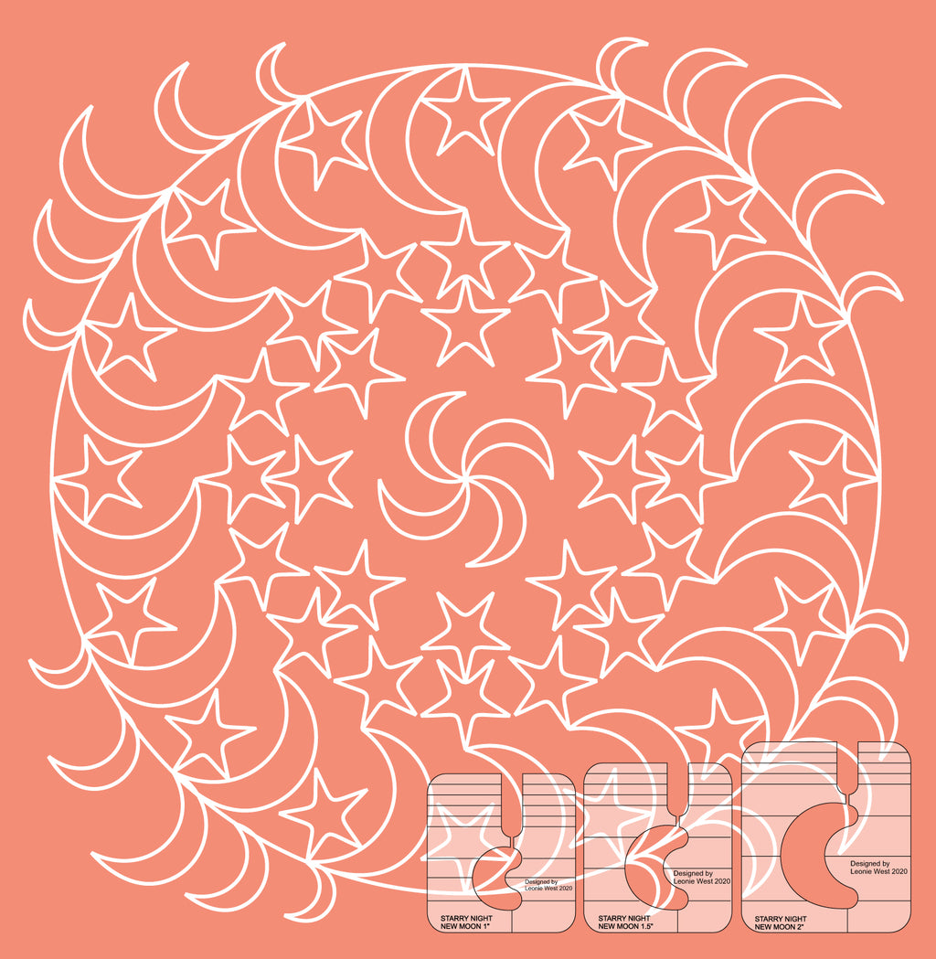 Westalee Design Starry Night 3pc Star Template Block Set 7