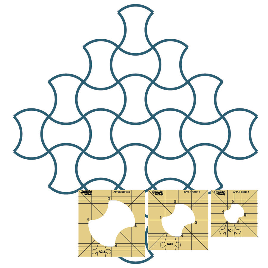 Westalee Design Apple Core Template 3pc Set