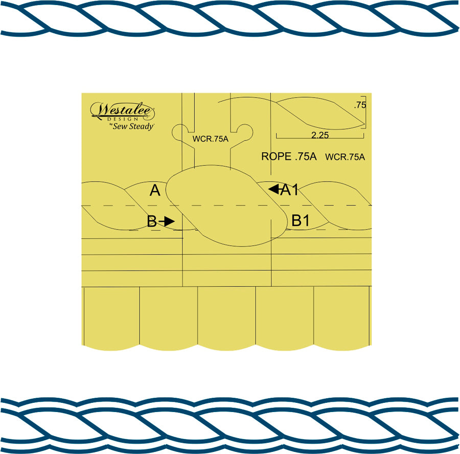 Westalee Design 0.75″ Continuous Rope and Echo Template