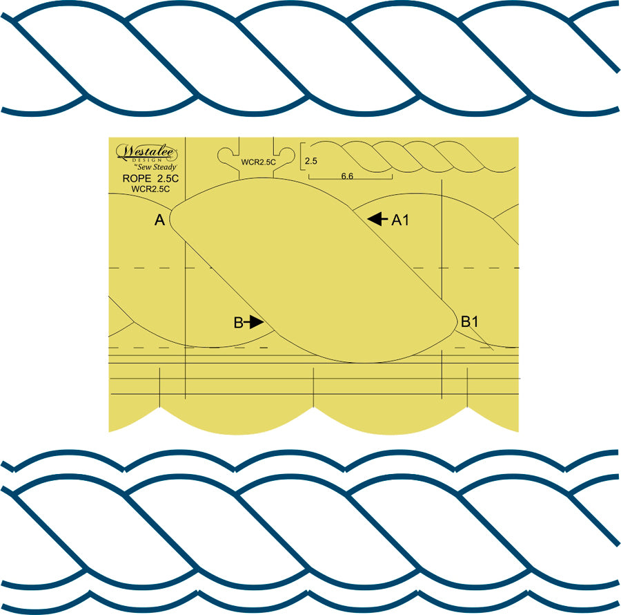 Westalee Design 2.5″ Continuous Rope and Echo Templates