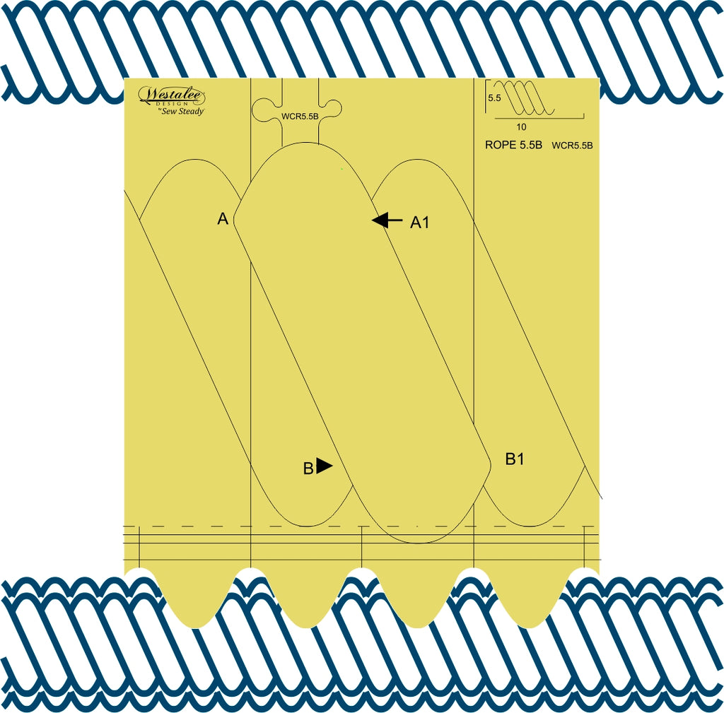 Westalee Design 5.5″ Continuous Rope and Echo Templates
