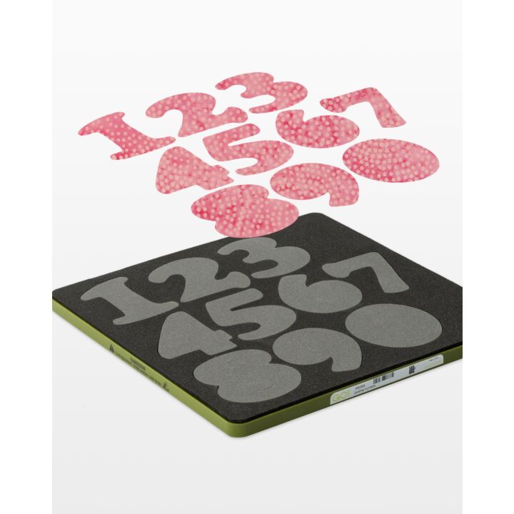 GO! Carefree 3" Numbers (SKU 55099) — fabric tall