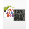 GO! Carefree 3" Numbers (SKU 55099) — package and die