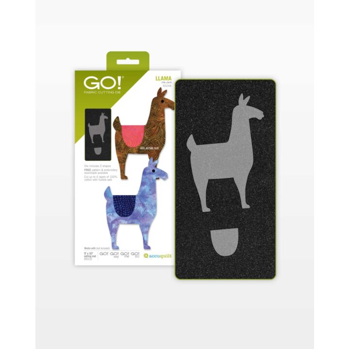 GO! Llama Die (SKU 55246) — package and die