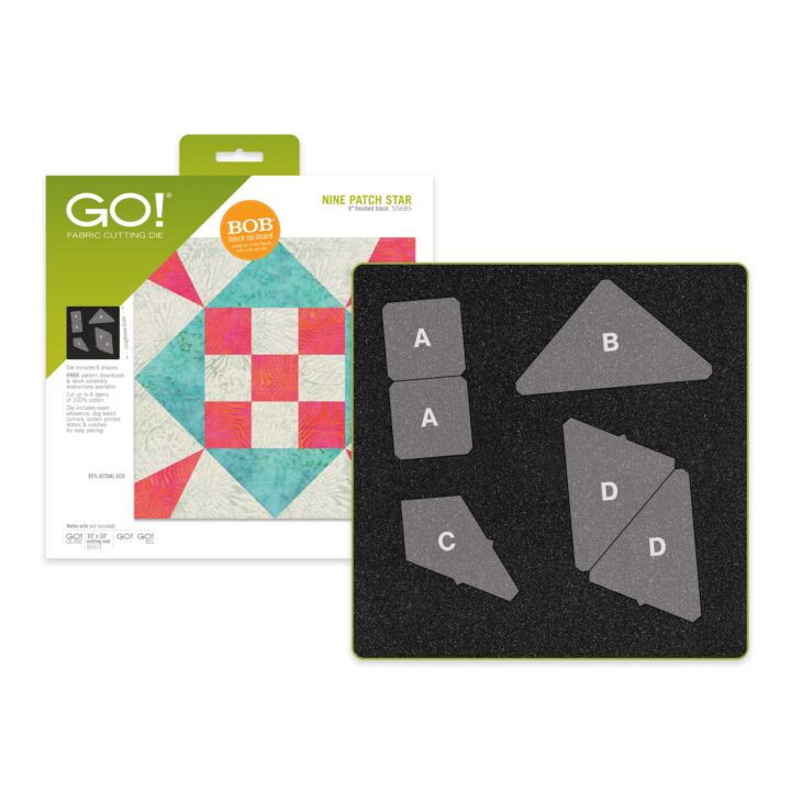 GO! Nine Patch Star-9" Finished Die (SKU 55685) — package and die